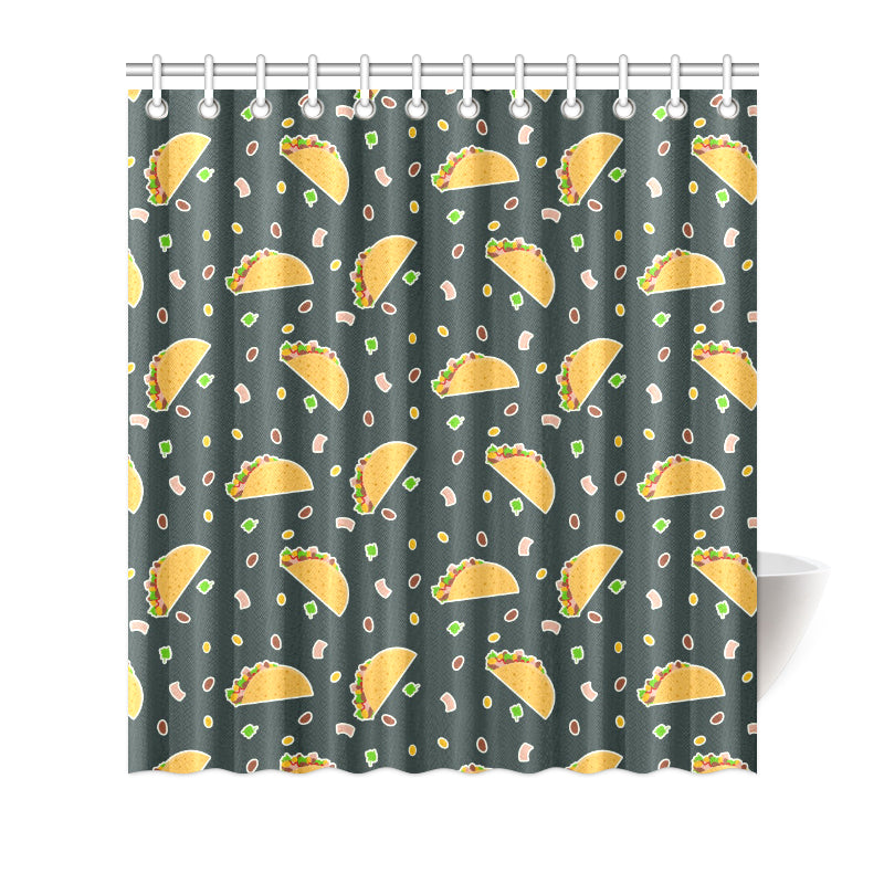 Taco Pattern Print Design TC02 Shower Curtain