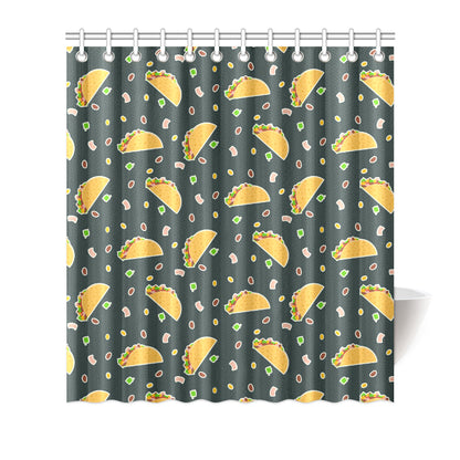 Taco Pattern Print Design TC02 Shower Curtain