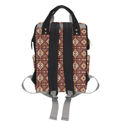 Navajo Native Color Print Pattern Diaper Bag Backpack