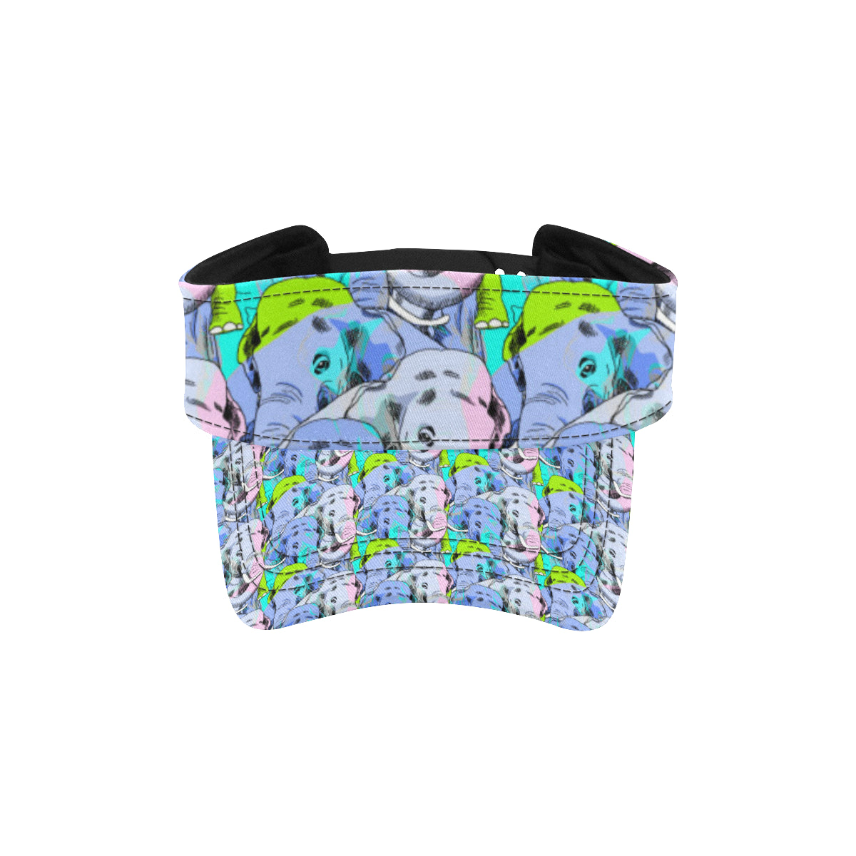 Elephant Art color Print Pattern Unisex Sun Visor