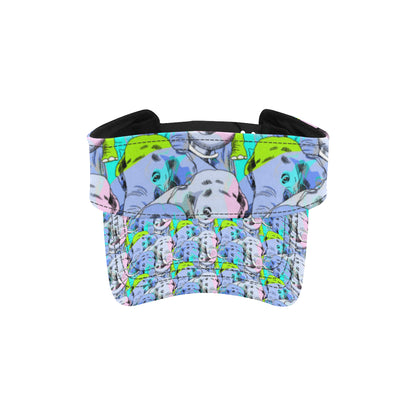 Elephant Art color Print Pattern Unisex Sun Visor