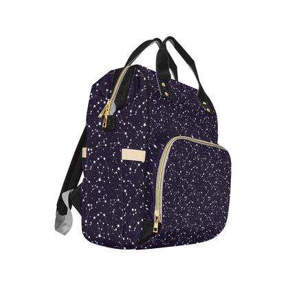 Zodiac Star Pattern Design Print Diaper Bag Backpack