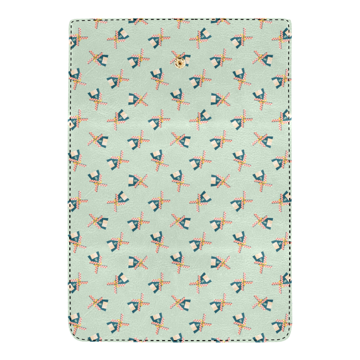 Windmill Pattern Print Design 02 Women's Trifold Wallet