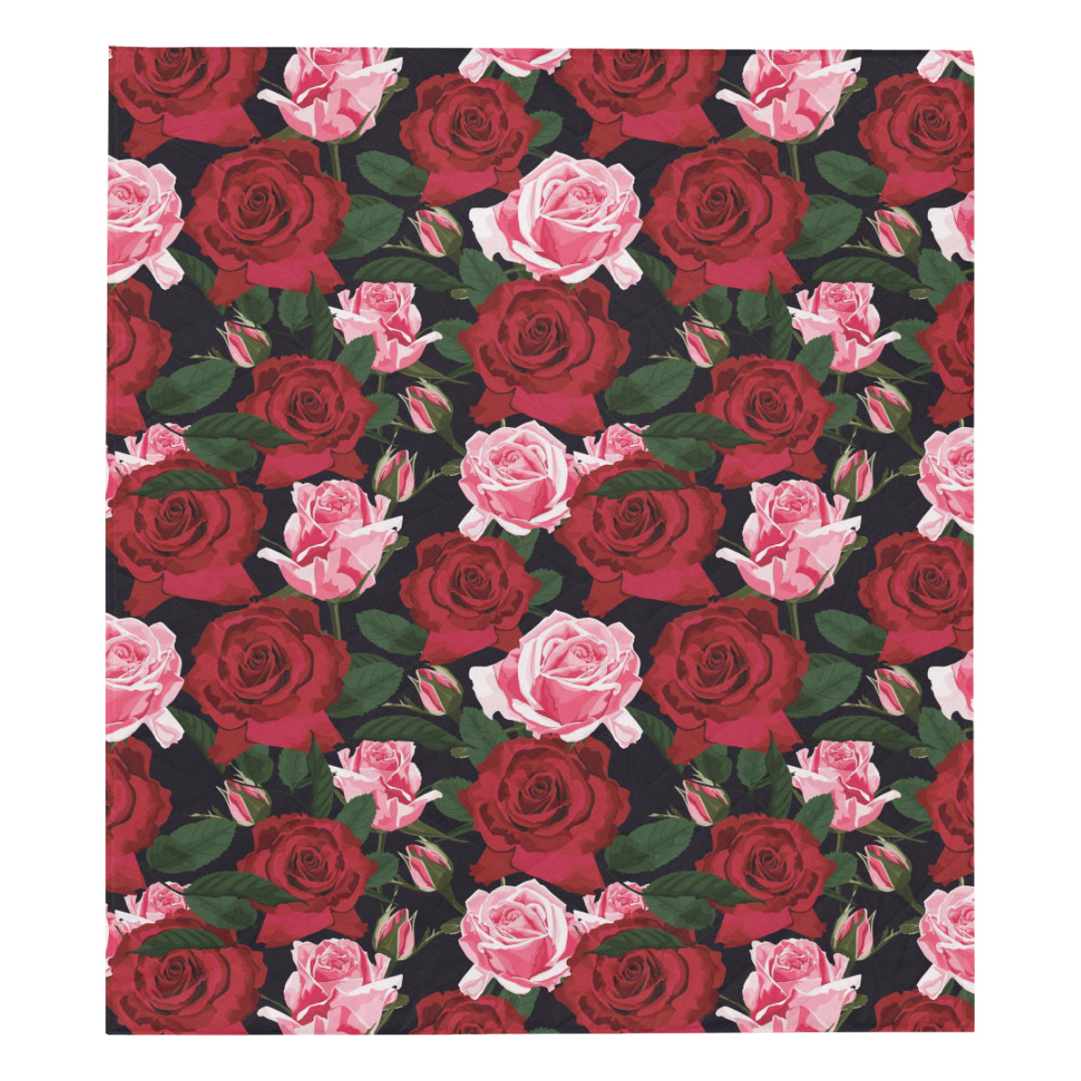 Rose Red Pink Pattern Print Design RO01 Premium Quilt