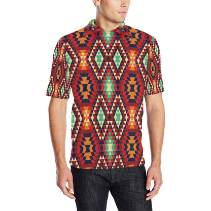 Native Pattern Print Design A07 Men Polo Shirt
