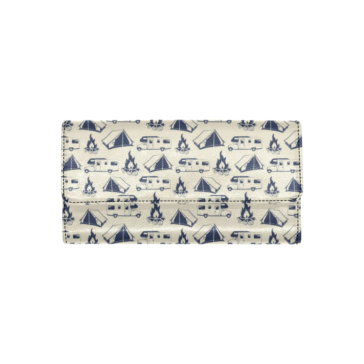 Campfire Pattern Print Design 01 Women's Trifold Wallet