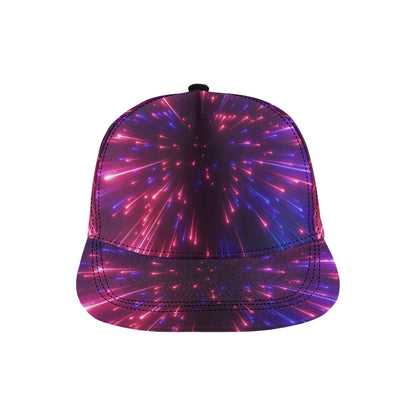 Celestial Purple Blue Neon Speed Light Snapback Cap