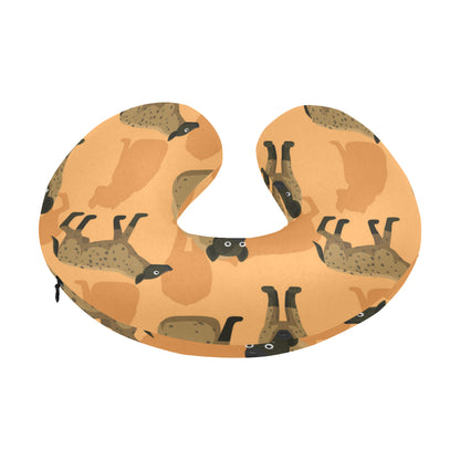 Hyena Pattern Print Design 01 U-Shaped Travel Neck Pillow