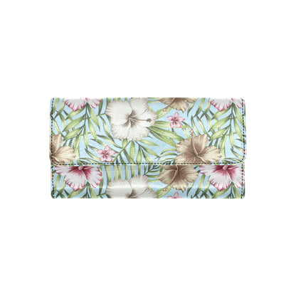 Tropical Flower Pattern Print Design TF05 Women's Trifold Wallet