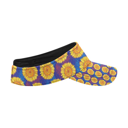 Sunflower Hand Drawn Style Print Unisex Sun Visor