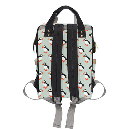 Puffin Pattern Print Design A03 Diaper Bag Backpack