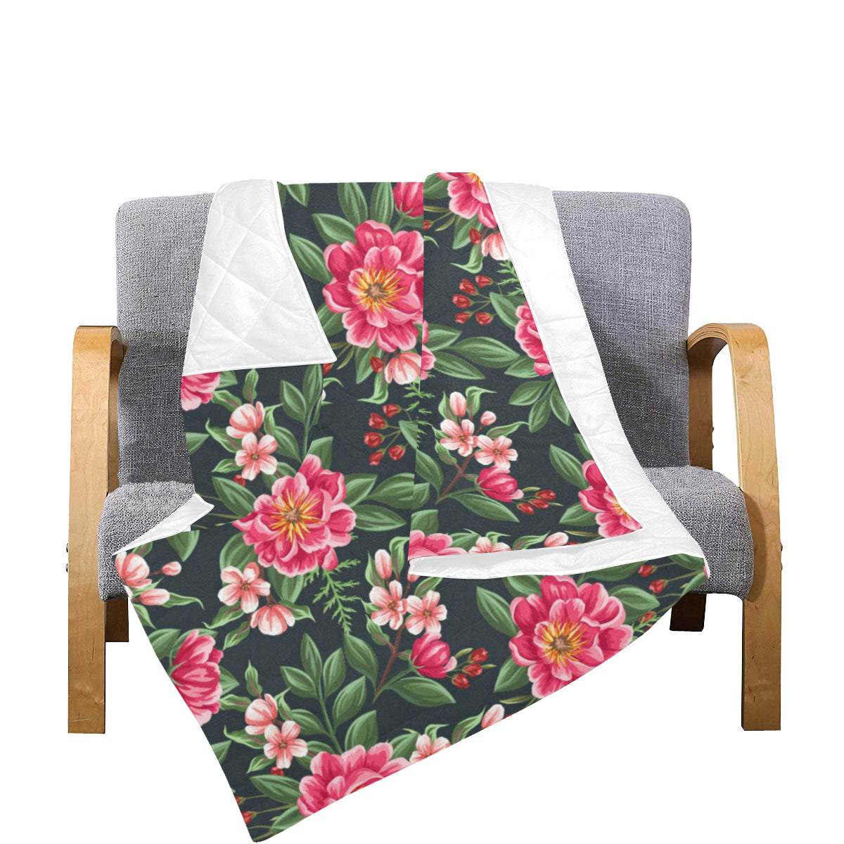 Summer Floral Pattern Print Design SF06 Premium Quilt
