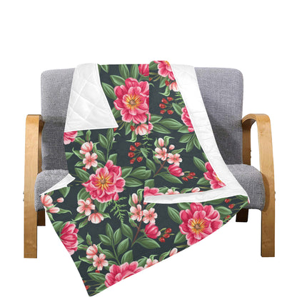 Summer Floral Pattern Print Design SF06 Premium Quilt