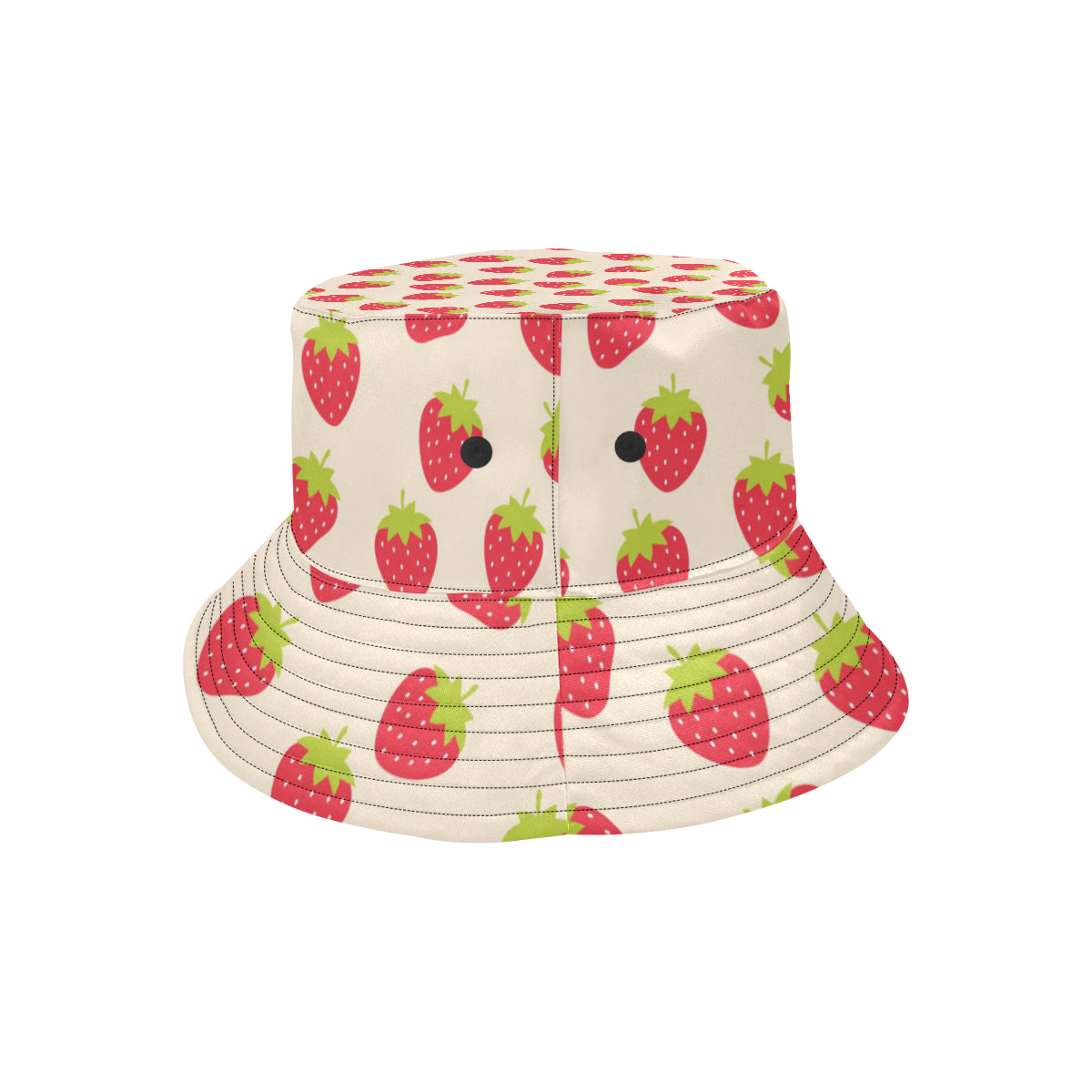 Strawberry Pattern Print Design SB02 Unisex Bucket Hat