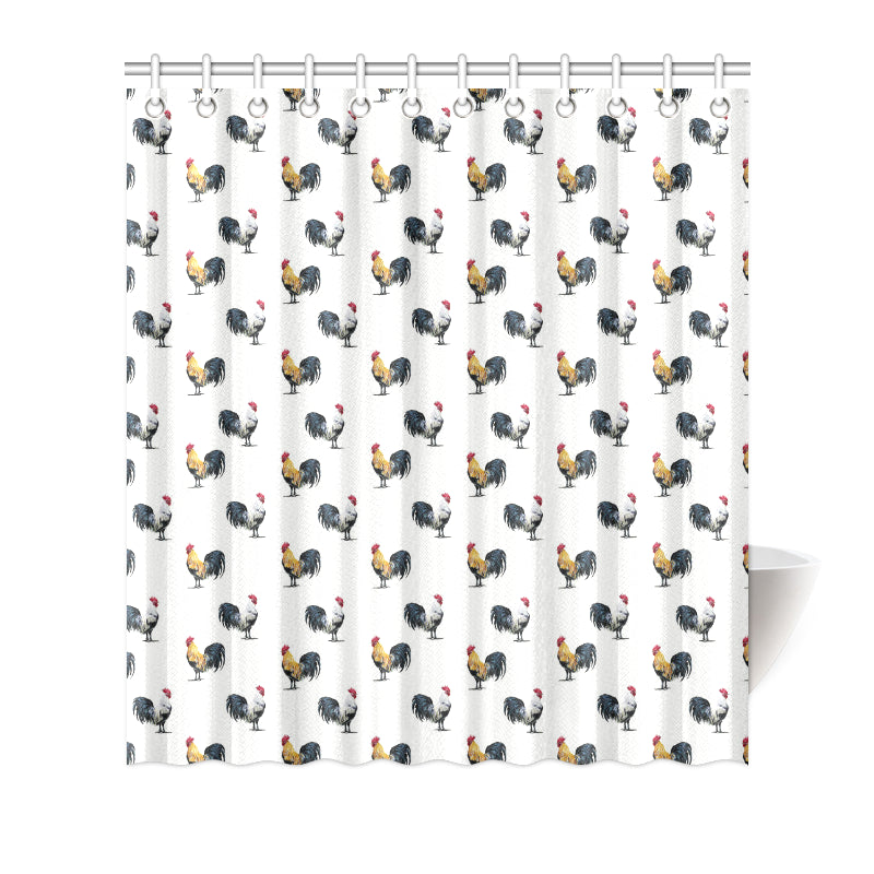 Chicken Pattern Print Design 02 Shower Curtain