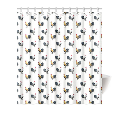 Chicken Pattern Print Design 02 Shower Curtain