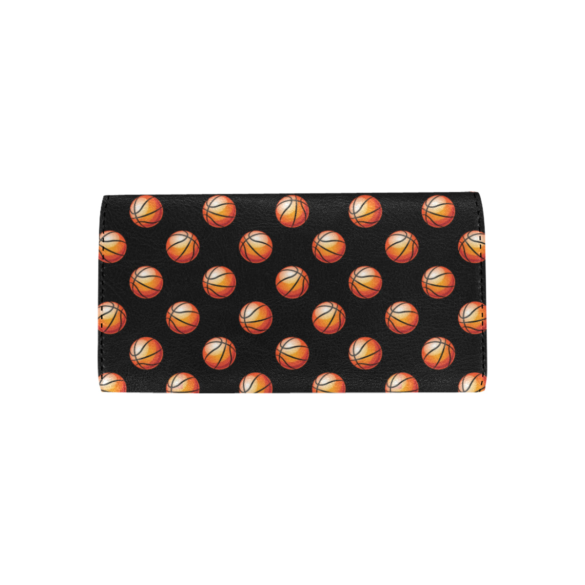 Basketball Pattern Print Design 01 Women's Trifold Wallet