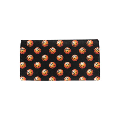 Basketball Pattern Print Design 01 Women's Trifold Wallet