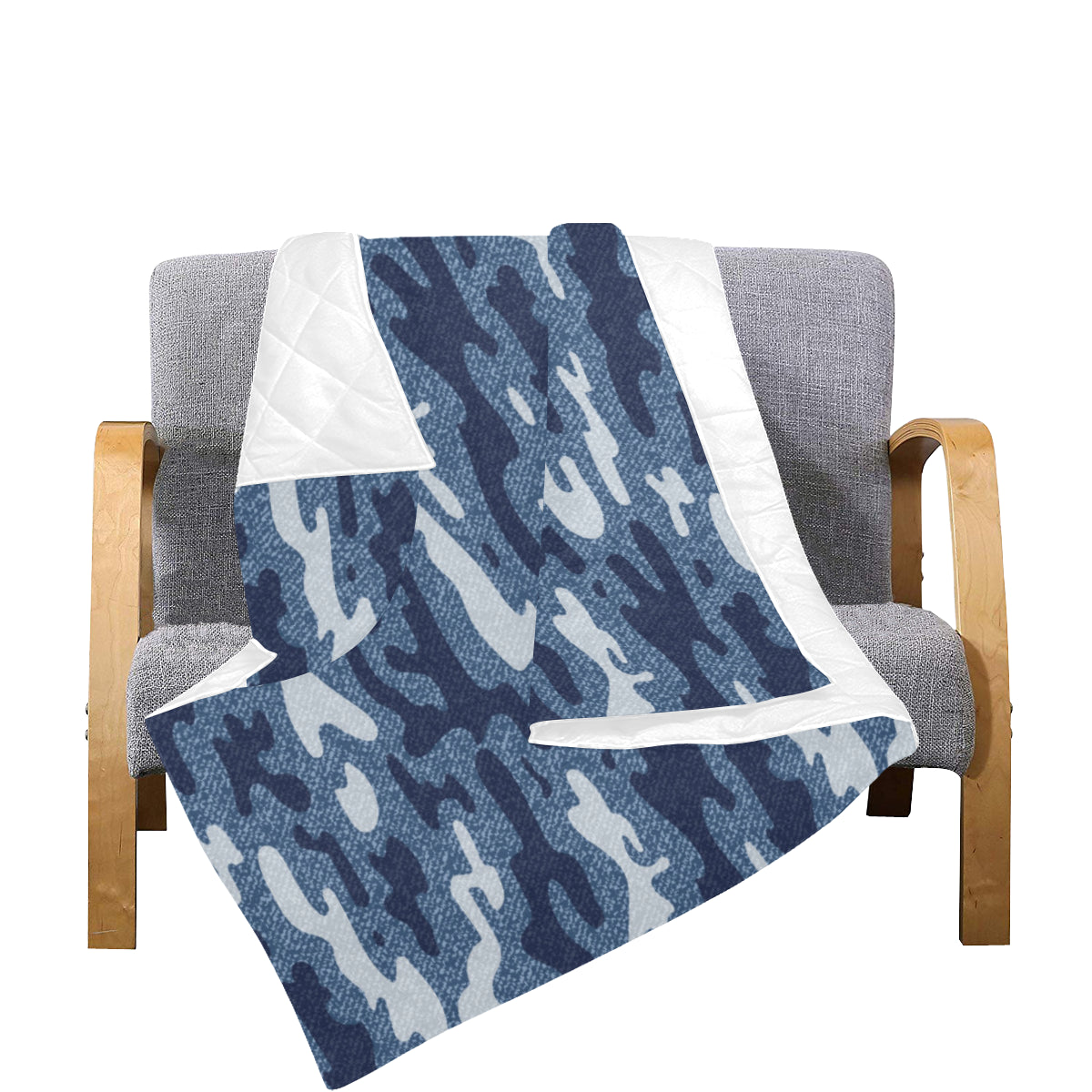 Jean Camouflage Pattern Print Design 05 Premium Quilt