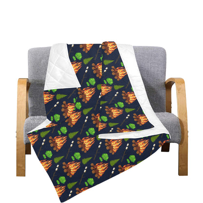 Camfire marshmallow Camping Design Print Premium Quilt