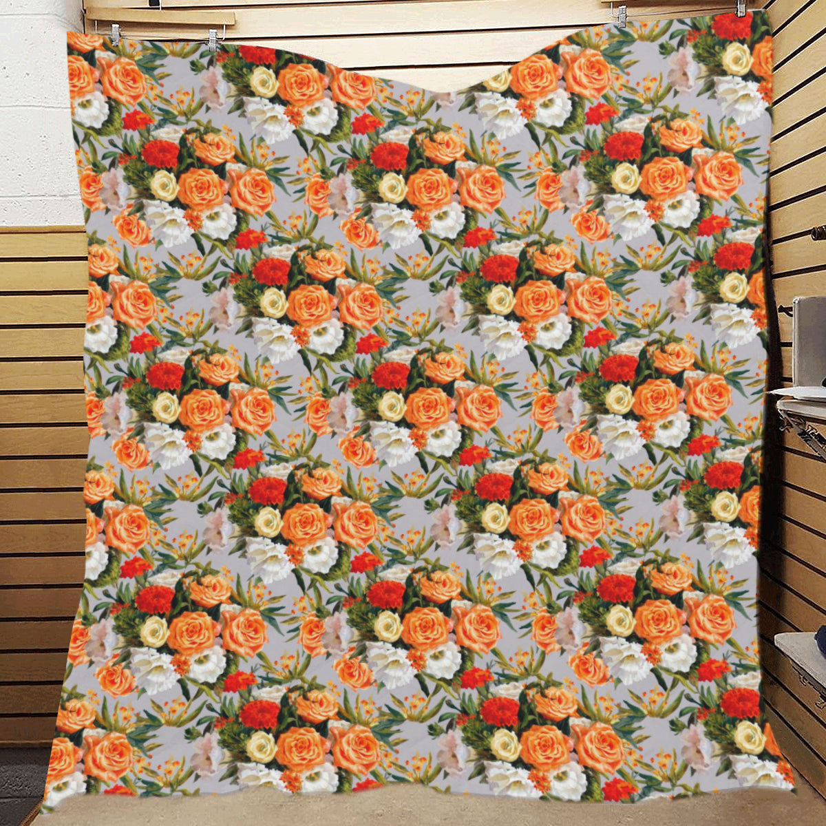 Lisianthus Pattern Print Design LT04 Premium Quilt