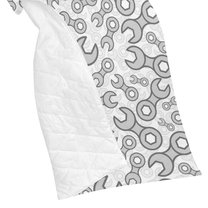 Mechanic Pattern Print Design 05 Premium Quilt