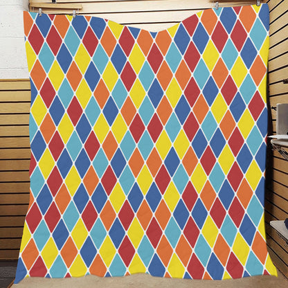 Harlequin Pattern Print Design 01 Premium Quilt