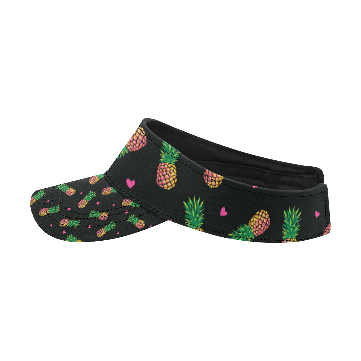 Neon Pineapple Pattern Print Design A04 Unisex Sun Visor
