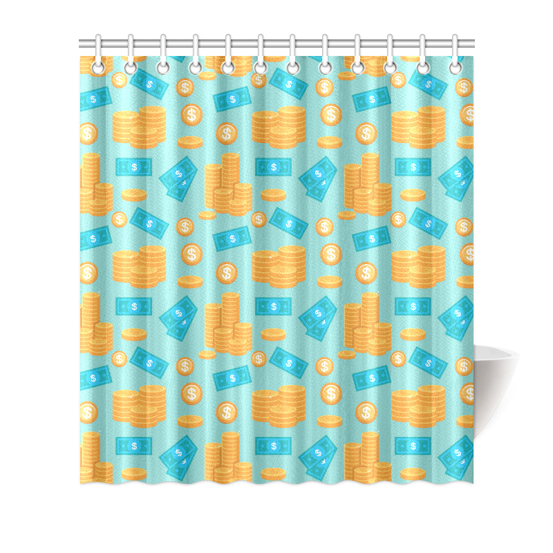 Money Pattern Print Design 03 Shower Curtain