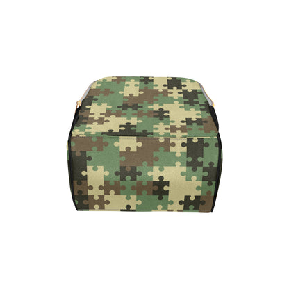 Puzzle Camo Pattern Print Design A03 Diaper Bag Backpack