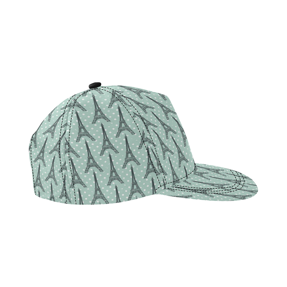 Eiffel Tower Polka Dot Print Snapback Cap