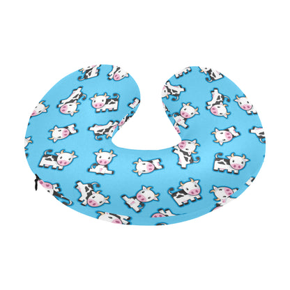Cow Pattern Print Design 01 U-Shaped Travel Neck Pillow