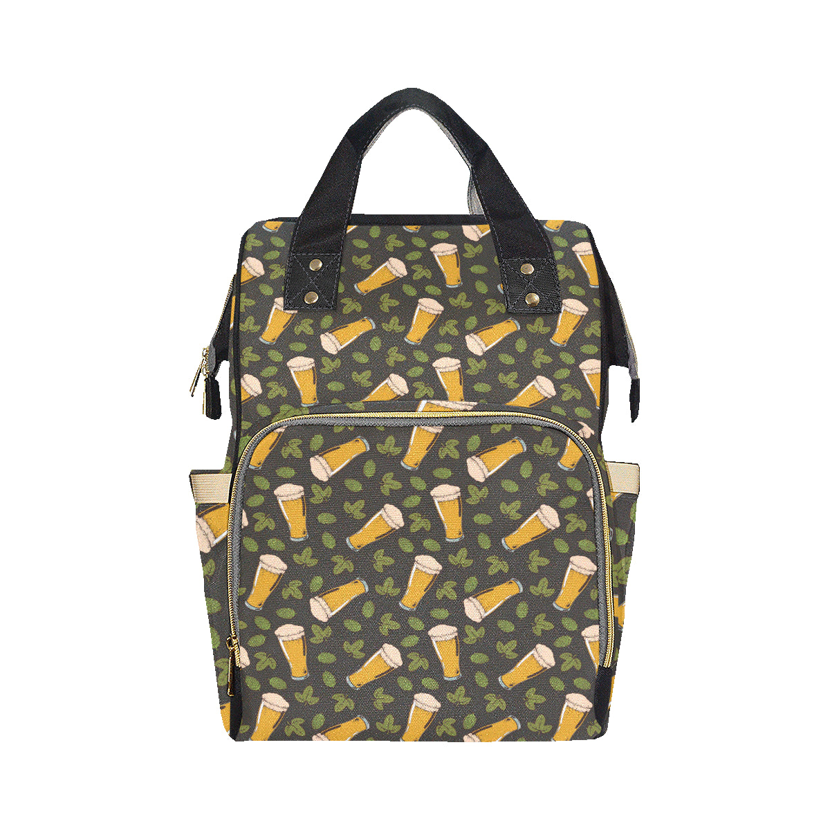 Beer Iris Pattern Print Design 02 Diaper Bag Backpack
