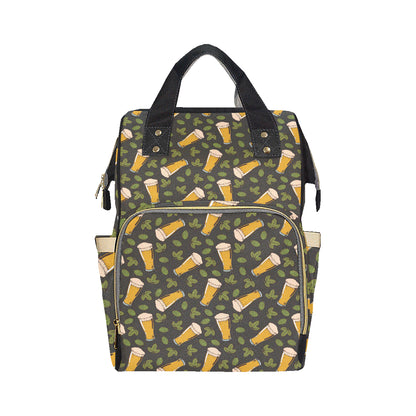 Beer Iris Pattern Print Design 02 Diaper Bag Backpack