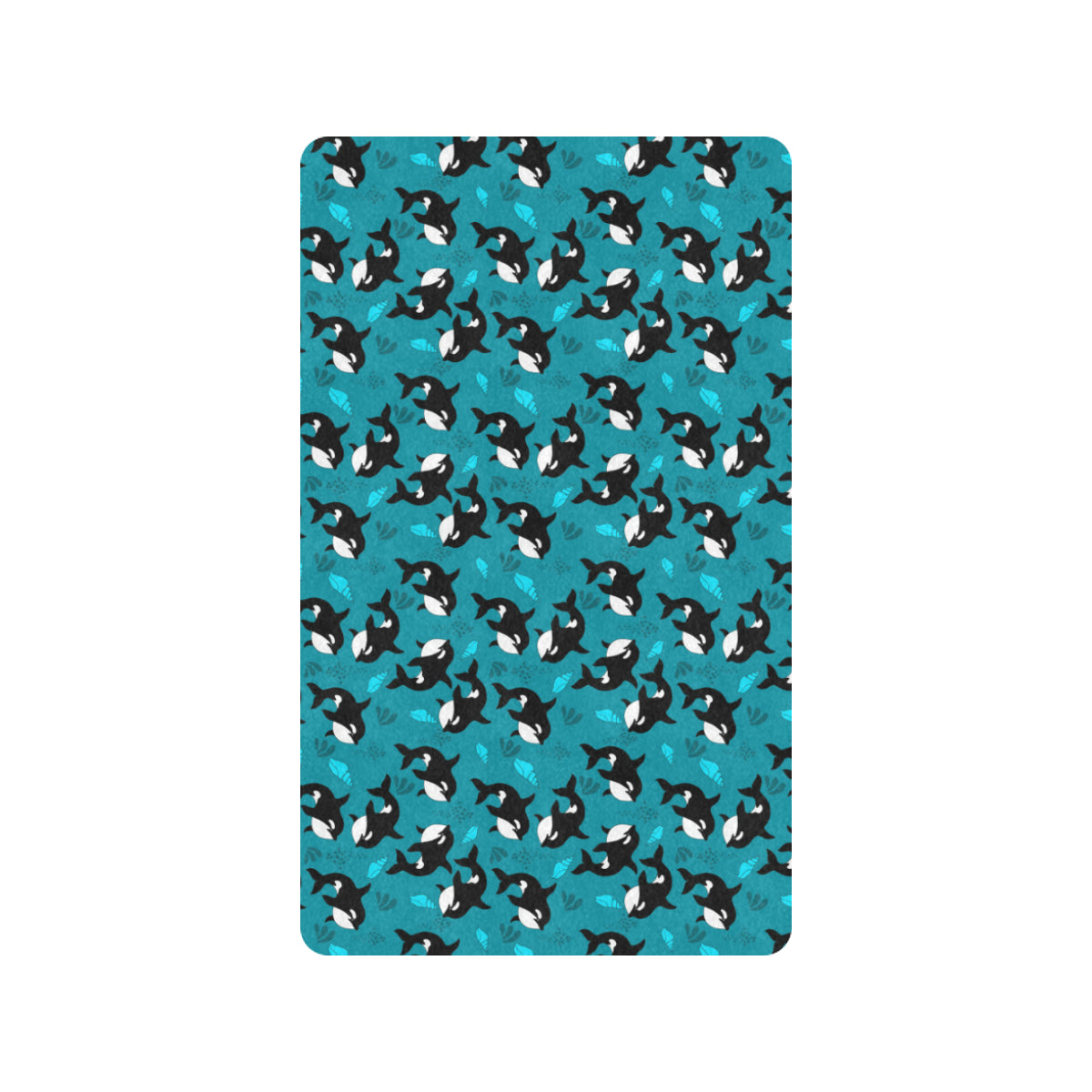 Whale Sea Design Themed Print Rubber Doormat