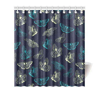 Monarch Butterfly Pattern Print Design 01 Shower Curtain