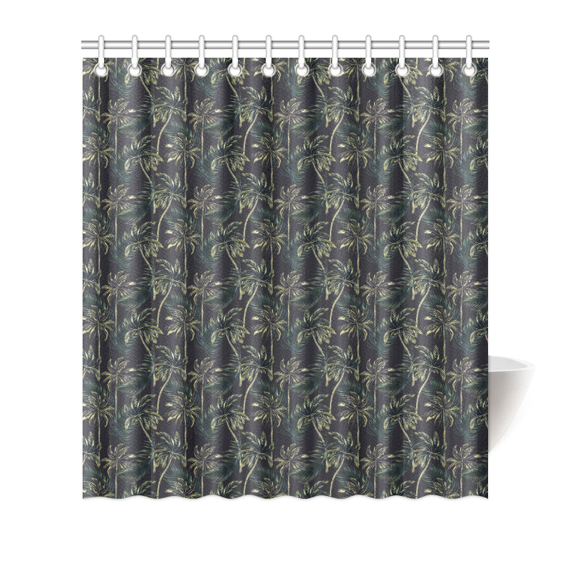 Palm Tree Background Design Print Shower Curtain