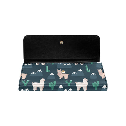 Llama Pattern Print Design 06 Women's Trifold Wallet