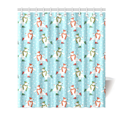 Polar Bear Pattern Print Design PB07 Shower Curtain