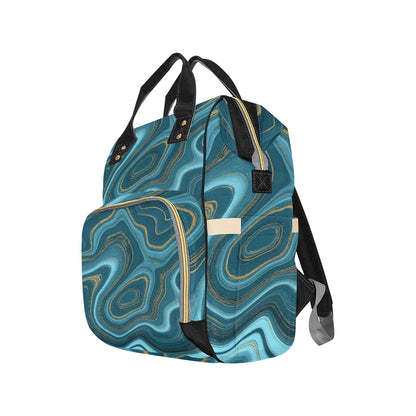 Liquid Pattern Print Design 04 Diaper Bag Backpack