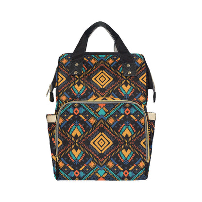 Kente Pattern Print Design 05 Diaper Bag Backpack