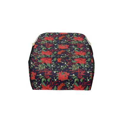 Poinsettia Pattern Print Design POT02 Diaper Bag Backpack