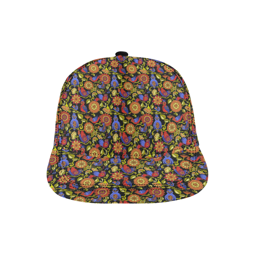 Steampunk Bird Design Themed Print Snapback Cap