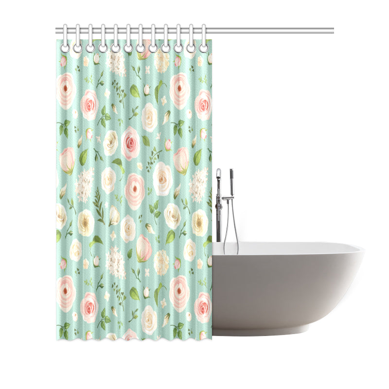 Lisianthus Pattern Print Design 01 Shower Curtain