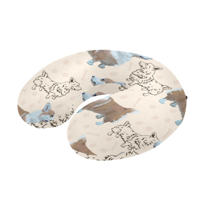 Pembroke Welsh Corgis Pattern Print Design A03 U-Shaped Travel Neck Pillow