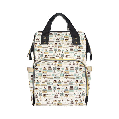 Cake Pattern Print Design 02 Diaper Bag Backpack