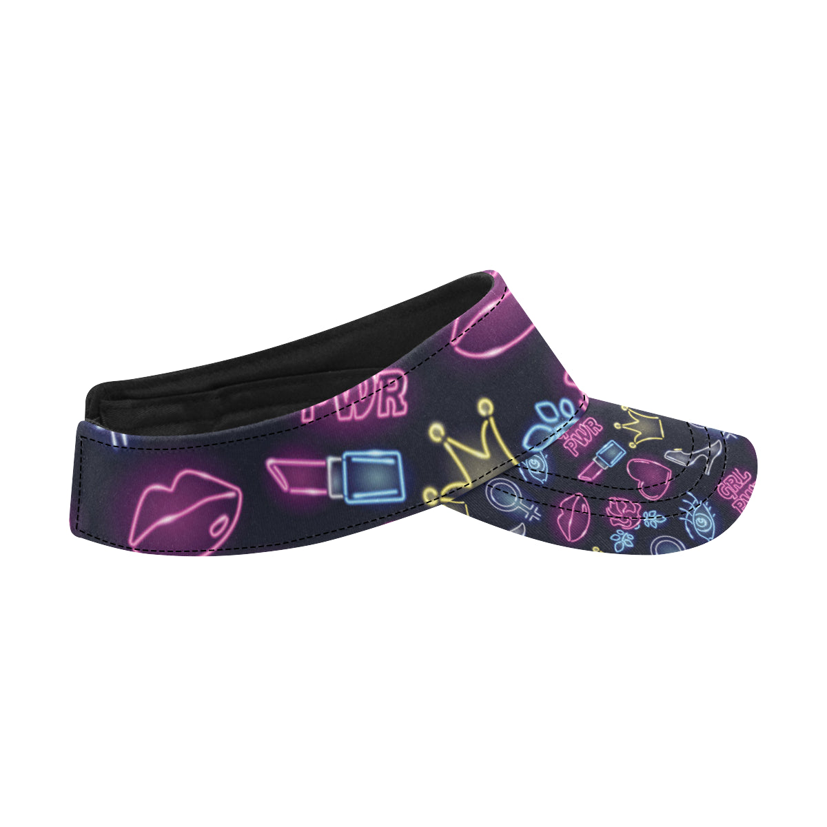 Lipstick Neon Pattern Print Design 02 Unisex Sun Visor