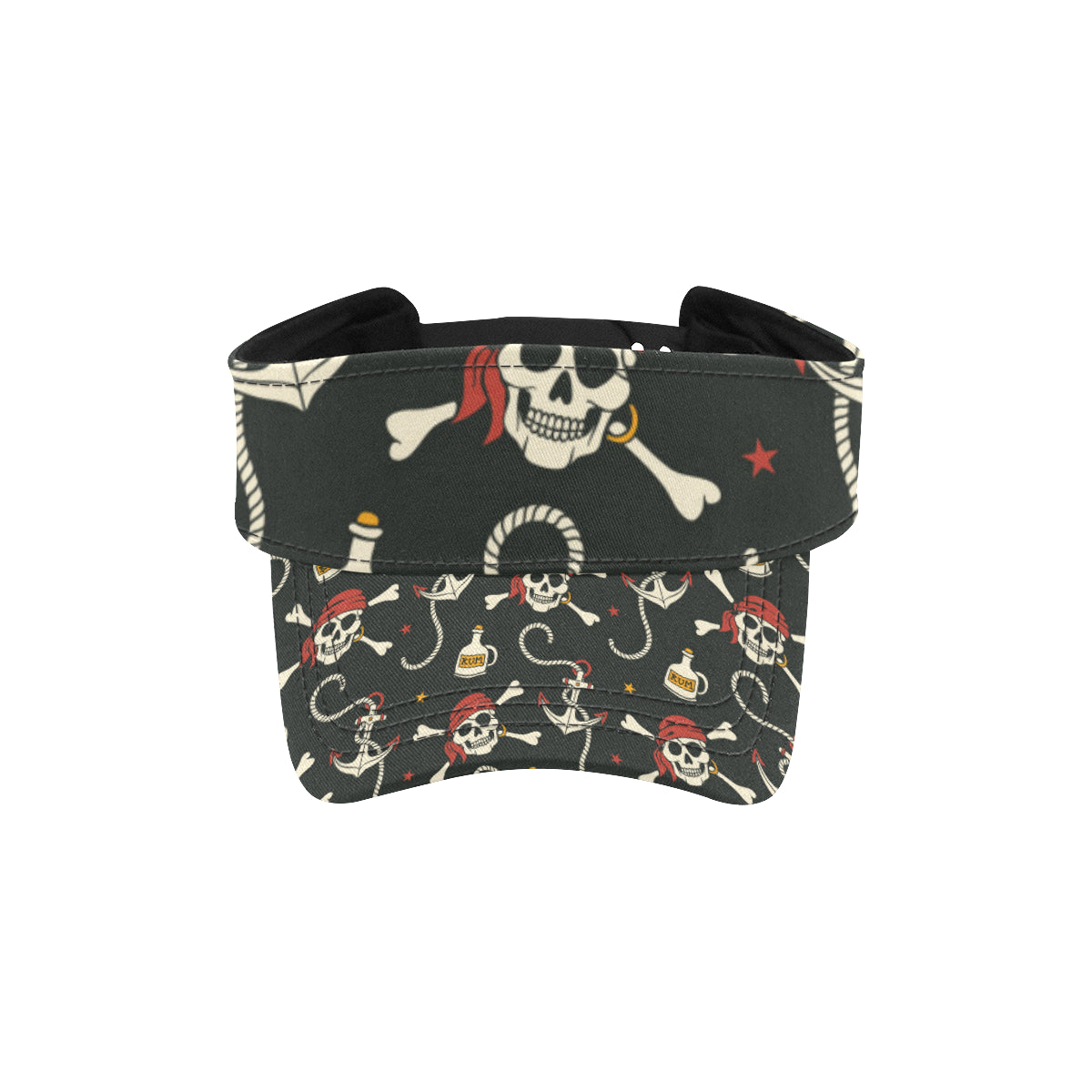 Pirate Pattern Print Design A02 Unisex Sun Visor