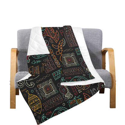 Polynesian Pattern Print Design A04 Premium Quilt