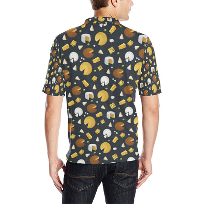 Cheese Pattern Print Design 03 Men Polo Shirt